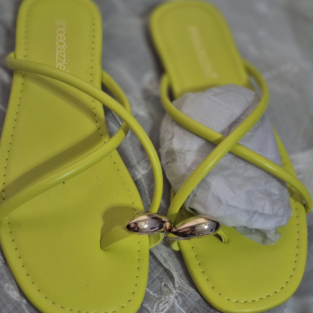 Women's Bright Lime Yellow Sandals